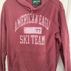 American Eagle Outfitters Distressed Dusty Rose Hoodie